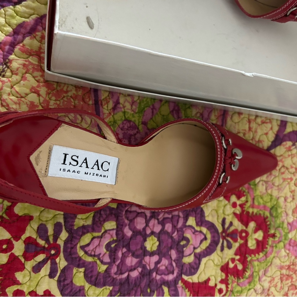 Isaac Mizrahi Red Women's Pointy Toe Mule